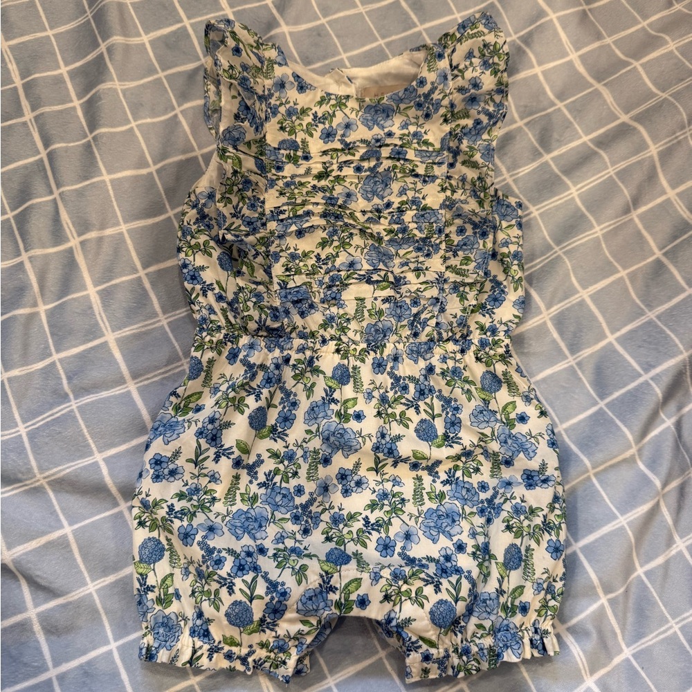 2 for 20 Floral Blue and Green Kids Romper